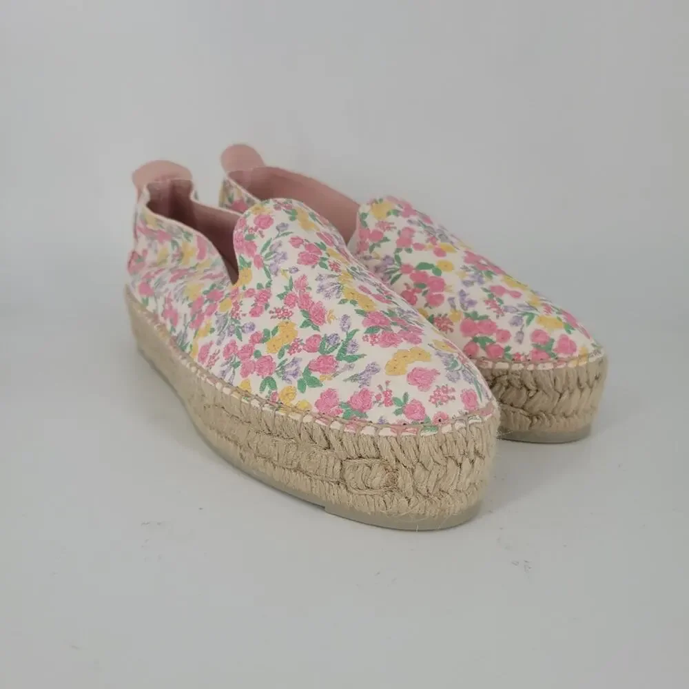 Loveshackfancy X Manebi Fruity Punch Slipper Platform Espadrilles 9